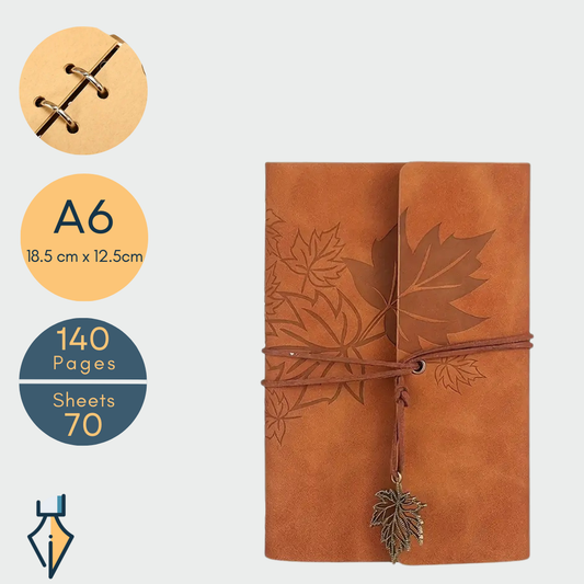 A6 Carry-on Journal Leaf Pattern