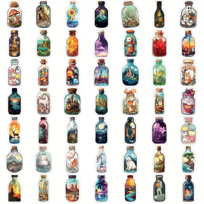 Fantasy Style - Worlds in Bottle Stickers