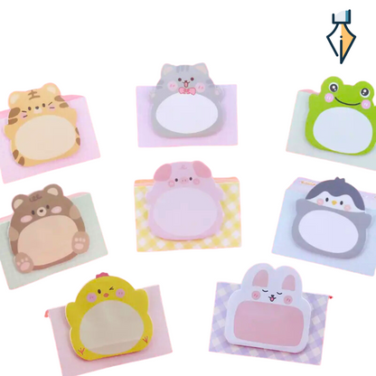 8 x Cute Animal Shaped Sticky Notes