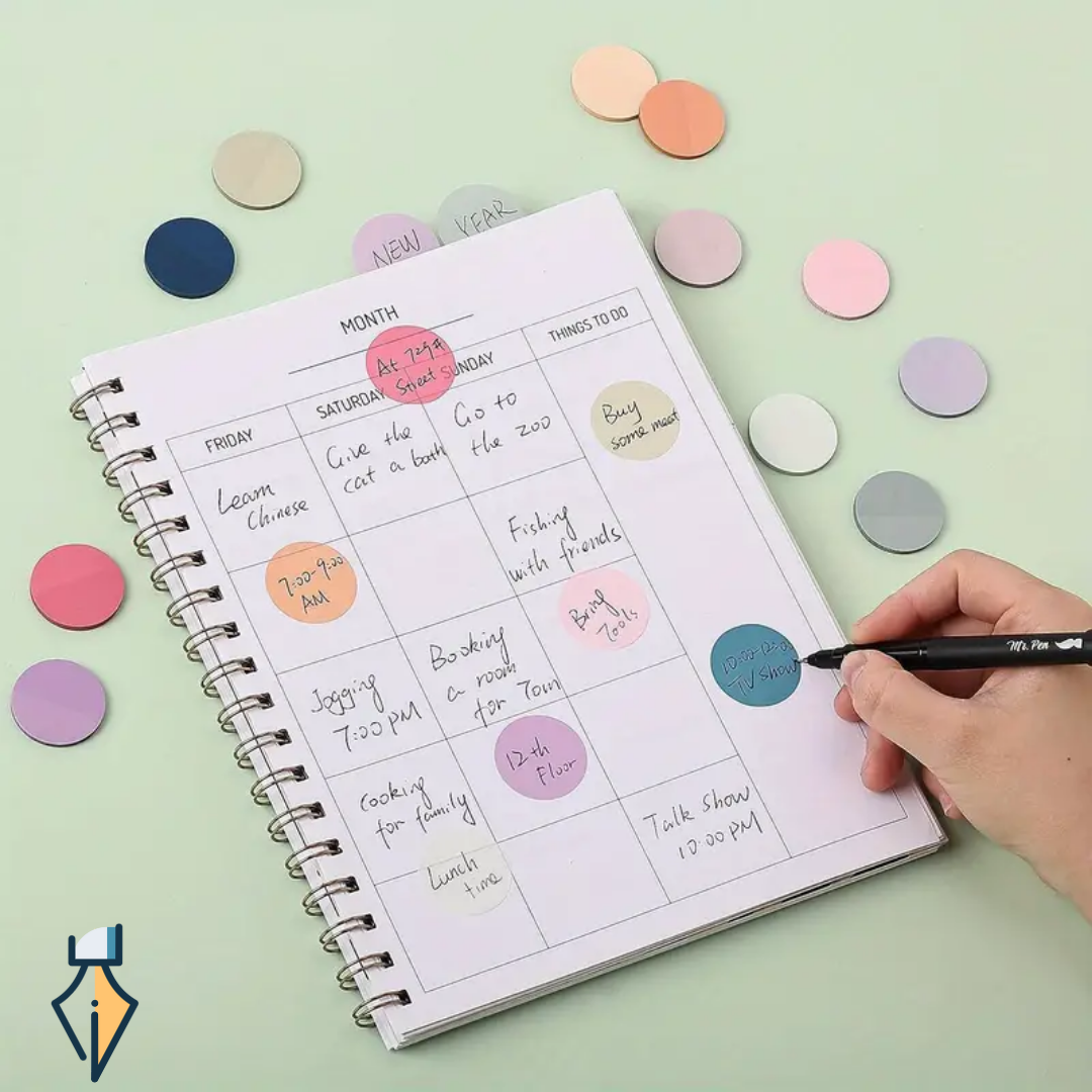 Transparent & Removable Circle Sticky Notes