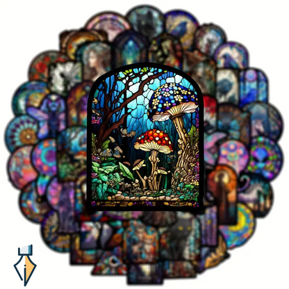 Fantasy Style - Stained Glass Stickers