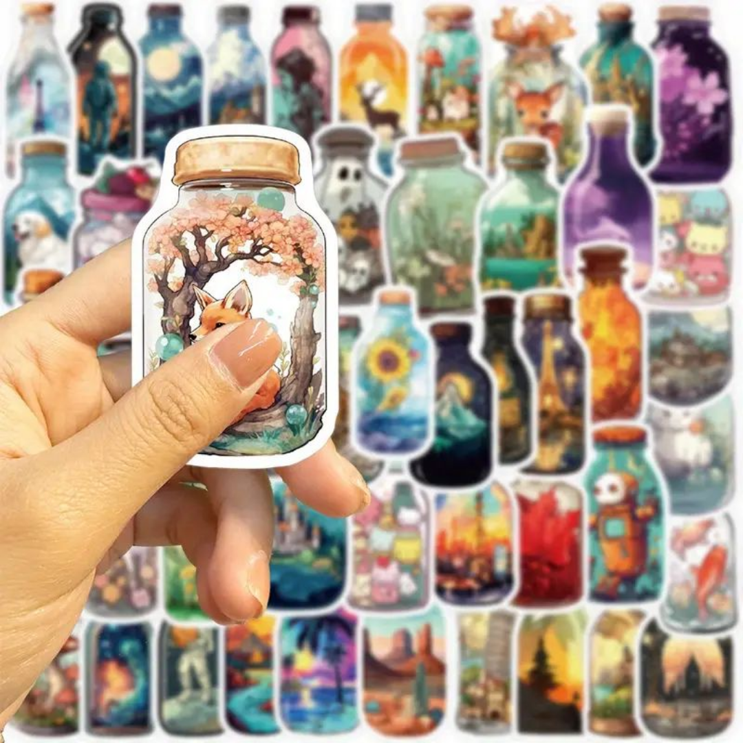 Fantasy Style - Worlds in Bottle Stickers