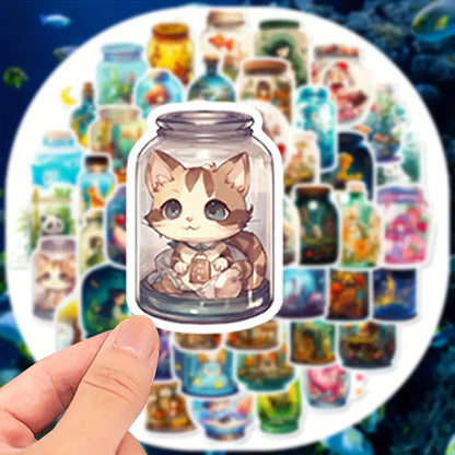 World In Bottle Stickers