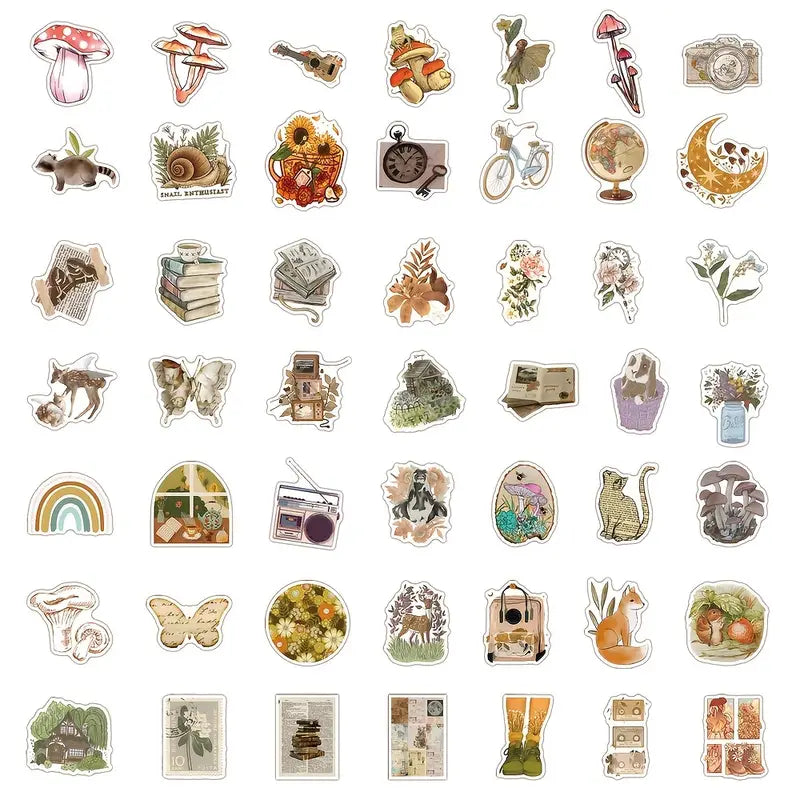 Vintage Aesthetic Scrapbooking Stickers