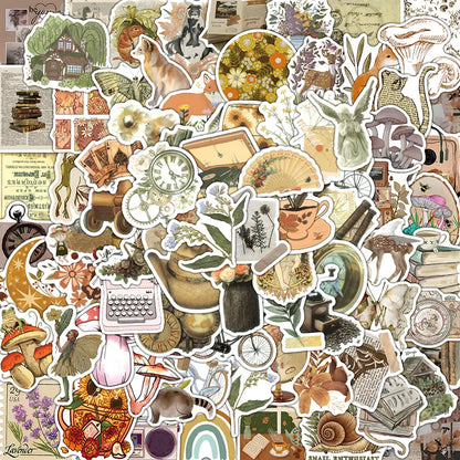 Vintage Aesthetic Scrapbooking Stickers