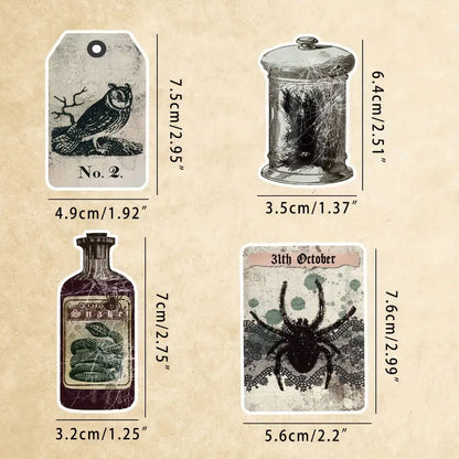 Vintage Apothecary Witchy Creepy Potion Labels