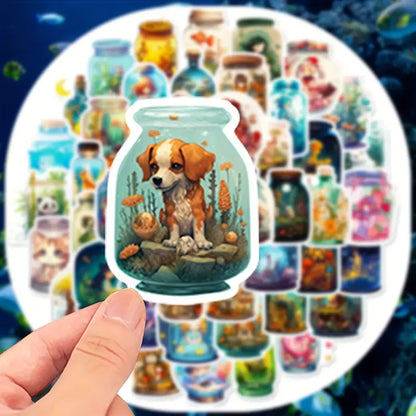 World In Bottle Stickers